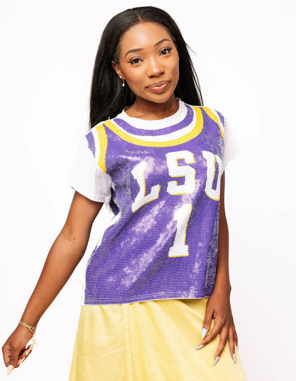 Licensed-LSU Basketball Jersey Tee