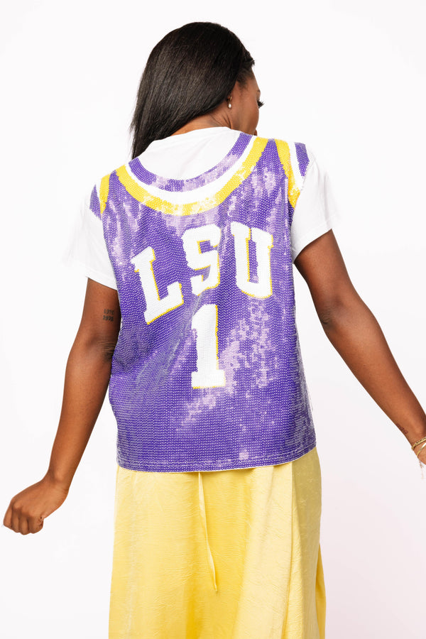 Licensed-LSU Basketball Jersey Tee