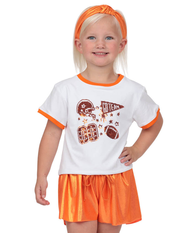 Shimmer Butterfly Short- Orange
