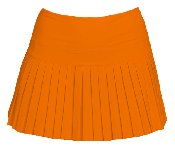 Mini Pleated Skort- Solid Orange
