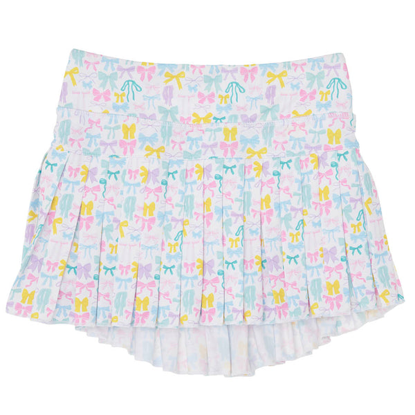 Pastel Bows Mini Pleat Skort