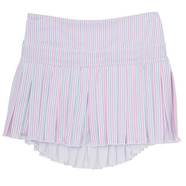 Pastel Stripes Mini Pleated Skort