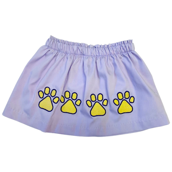 Lavender Paw Embroidery Skirt