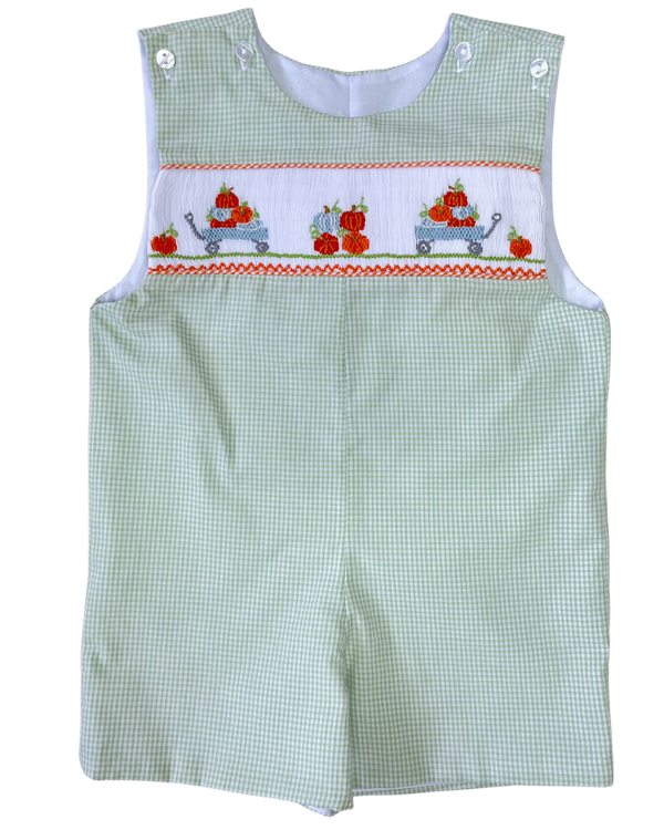 Pumpkin Smocked Shortall