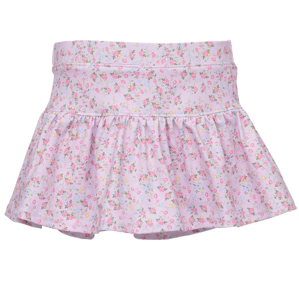 Pretty in Pink Flowers Gathered Skort