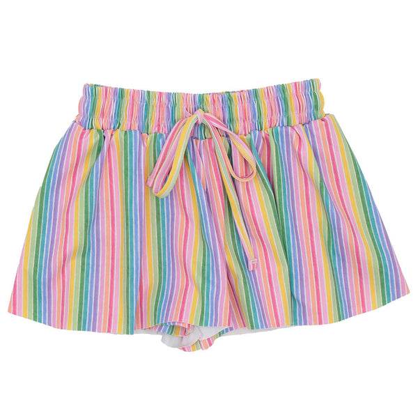 Rainbow Stripes Butterfly Shorts