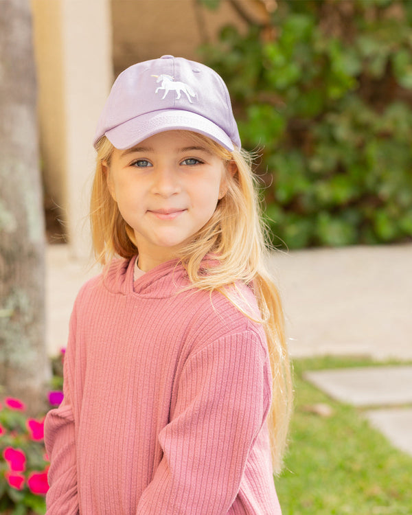 Rainbow Unicorn Bow Baseball Hat