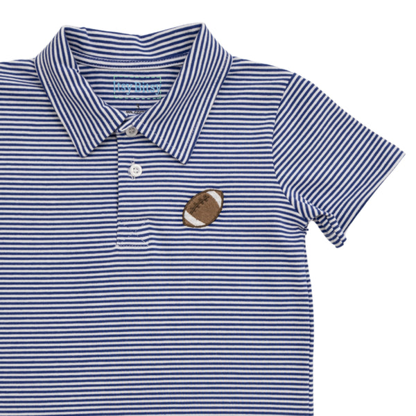 Football Polo Romper- Royal
