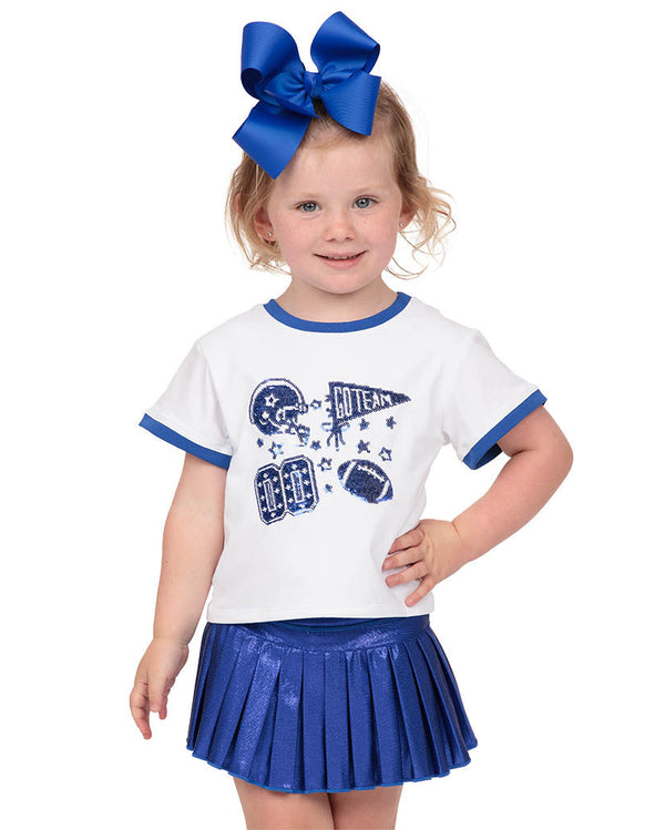 Mini Pleated Skort- Royal Shimmer
