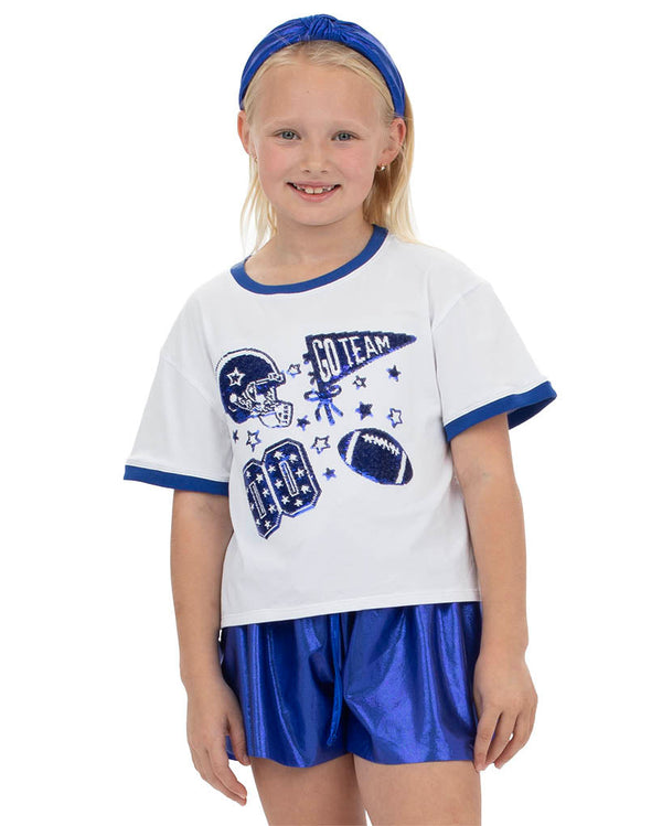 Shimmer Butterfly Short- Royal