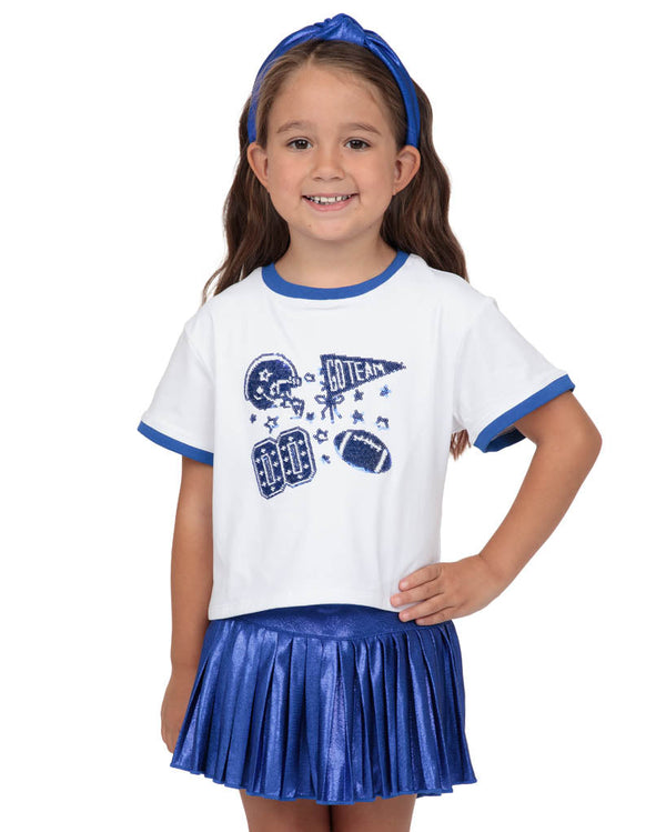 Mini Pleated Skort- Royal Shimmer