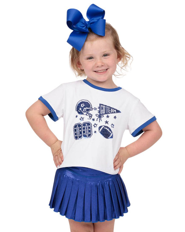 Mini Pleated Skort- Royal Shimmer