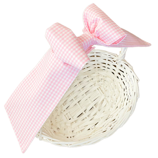 Pink Gingham Basket Bow