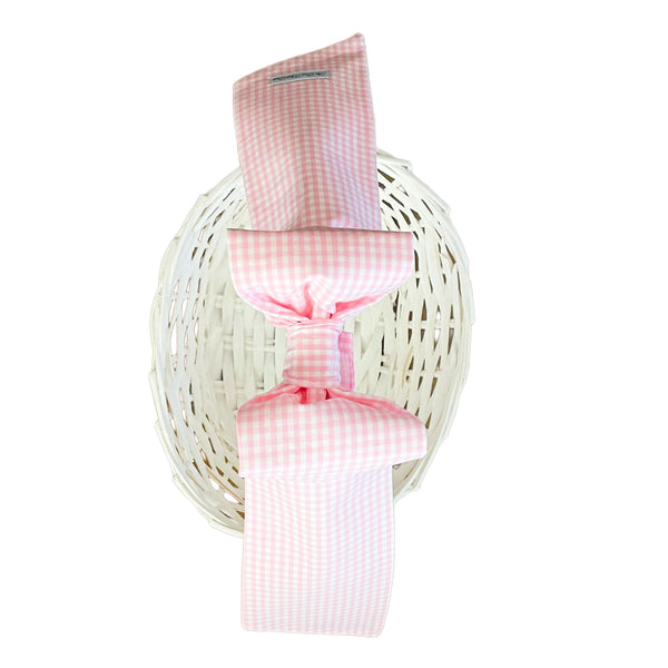 Pink Gingham Basket Bow