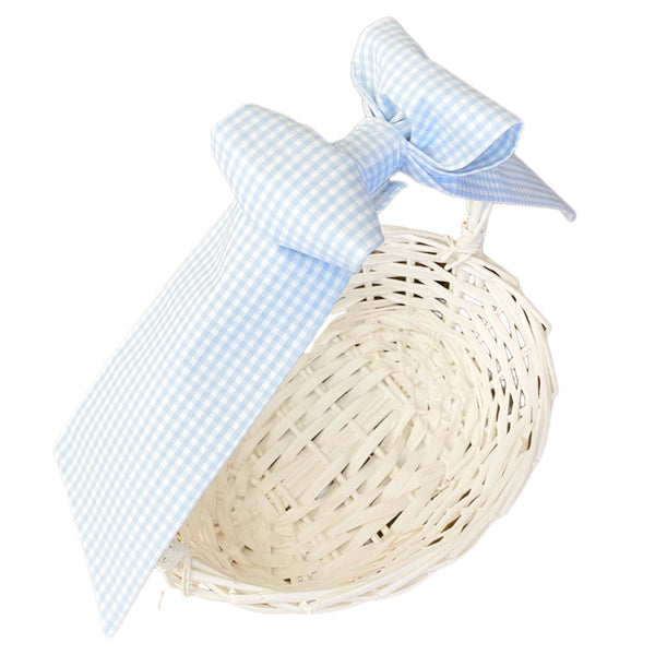 Blue Gingham Basket Bow