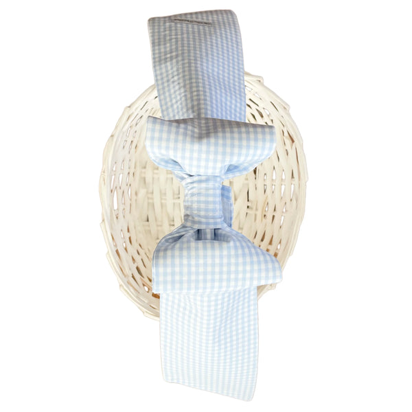 Blue Gingham Basket Bow