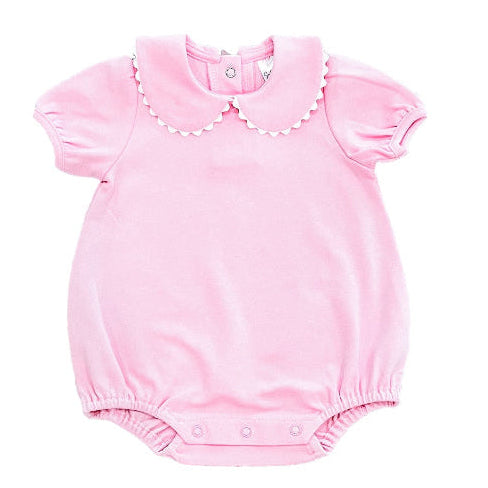 Scalloped Collared Bubble- Pink