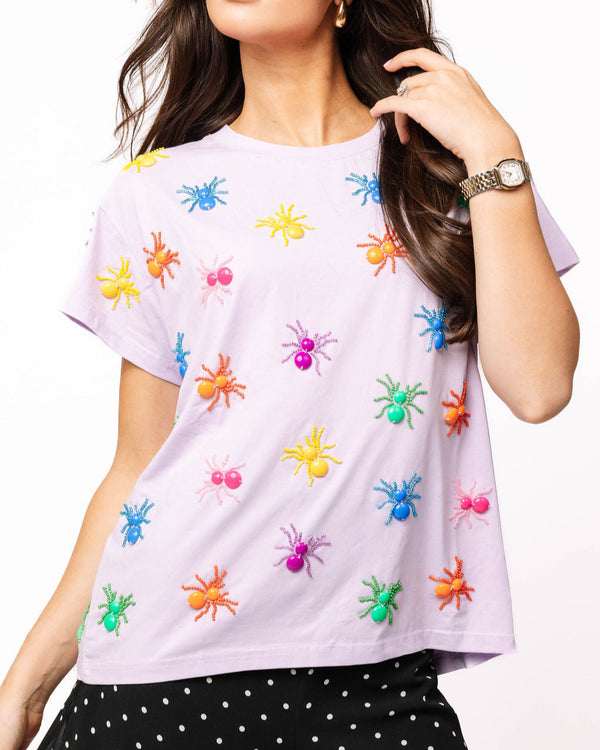 Lavender Multi Spider Tee- (Women's)