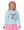 Sequin Santa Bow Holly- Light Blue