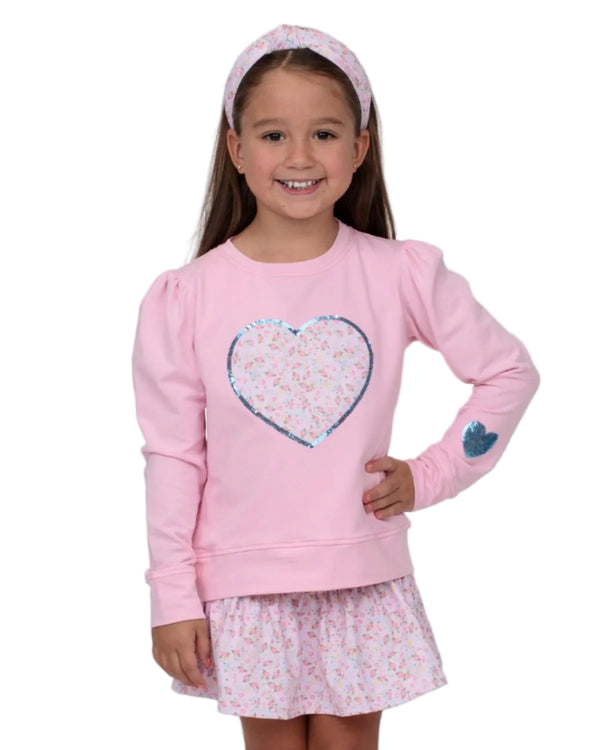 Sequin Applique Stay Sweet Pink Holly Shirt