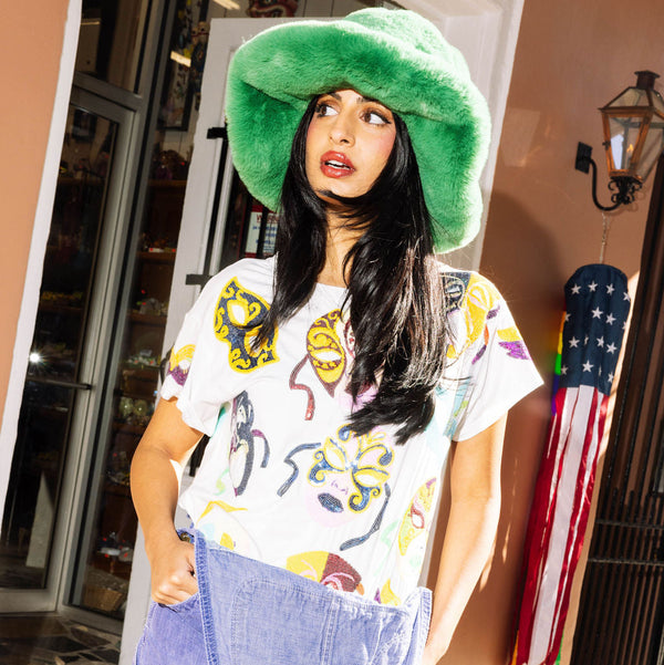 Mardi Gras Mask Tee- (Women's)