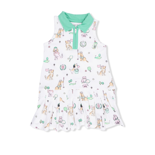 Country Club Dogs Polo Tennis Dress W/ Cartwheel Short