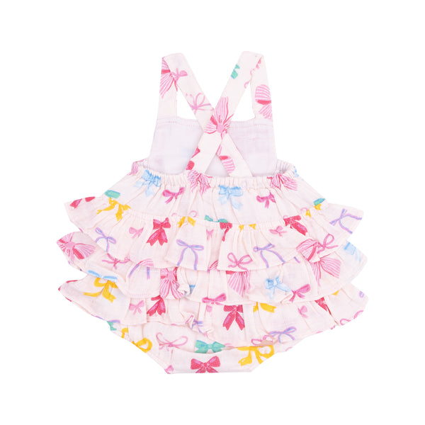 Colorful Bows Ruffle Sunsuit