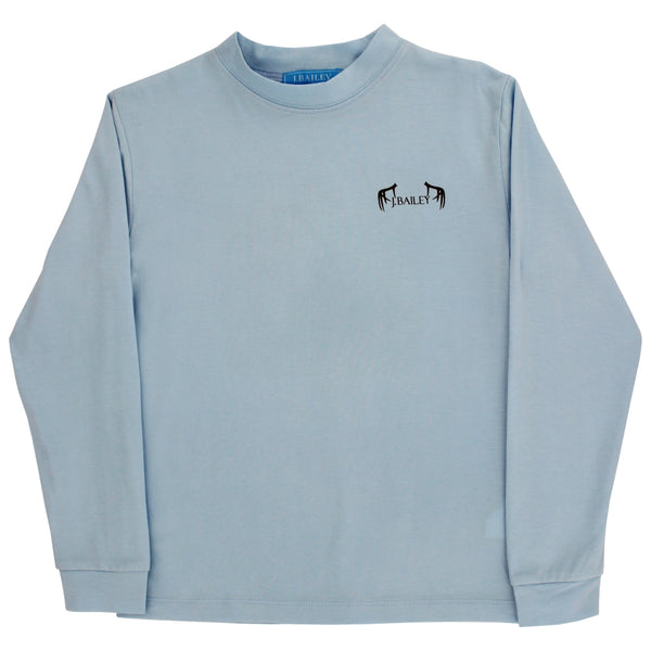 L/S Logo Tee- Antler Dog on Bayberry