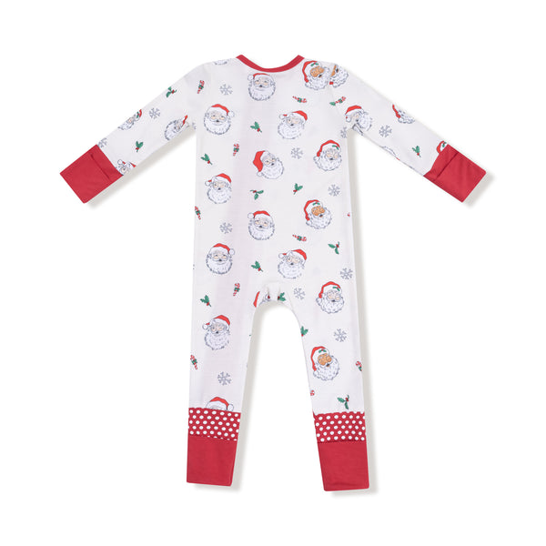 Vintage Santas 2 Way Zipper Romper