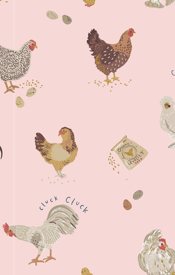 Collector Chickens L/S Loungewear Set- Light Pink