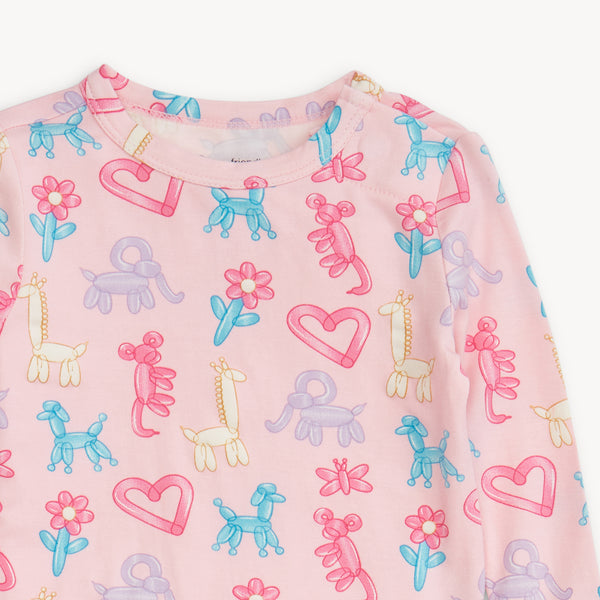Party Animals Glow In The Dark L/S Pj- Pink