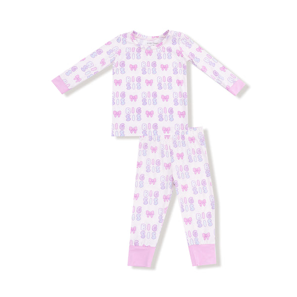 Big Sis L/S Loungewear Set- Light Pink