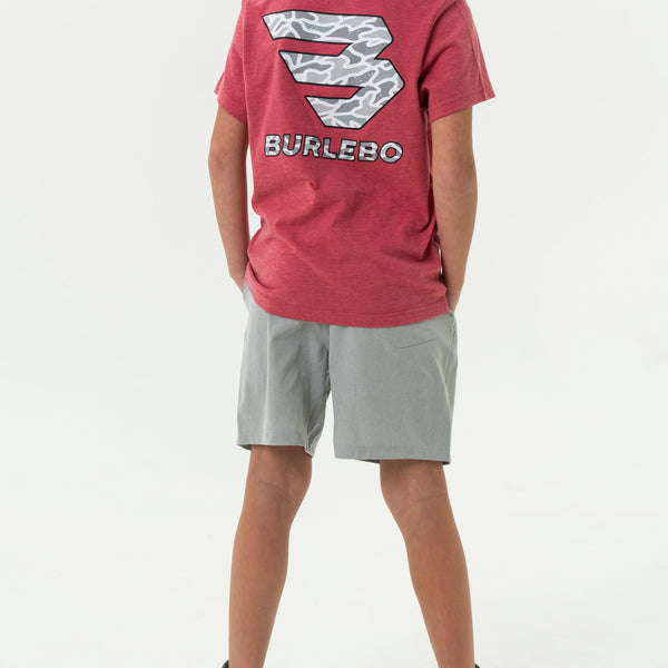 Youth Athletic Short- Light Grey- Aztec Liner