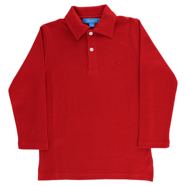 Harry L/S Polo- Red