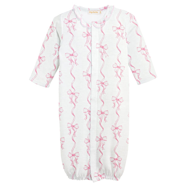 Coquette Bows Printed Ruffle Conv. Gown