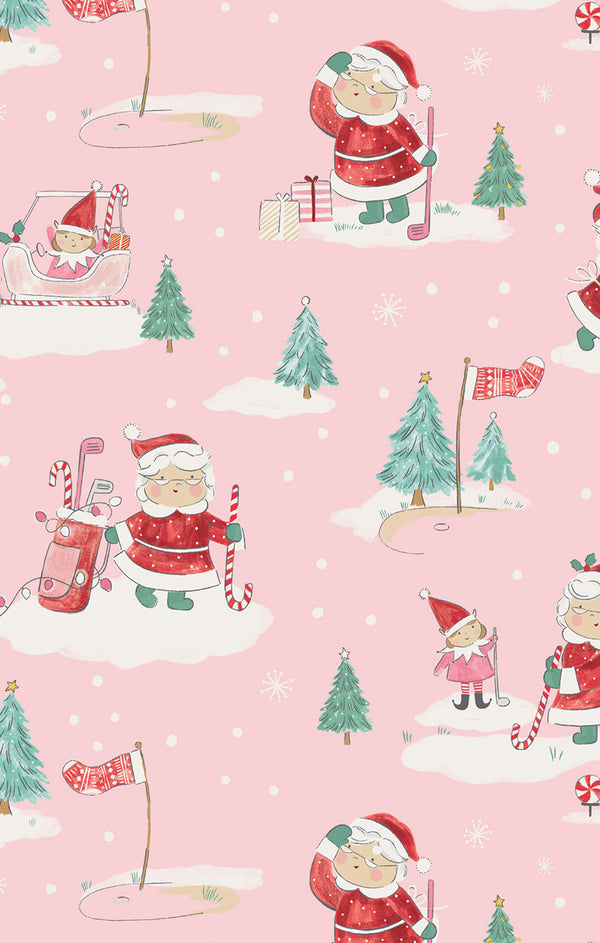 Golfing Mrs. Claus And Elves L/S Loungewear Set