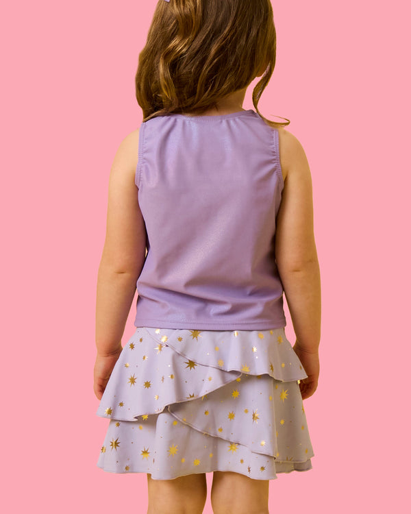 Active Princess Tiered Skort Set- Amethyst Princess