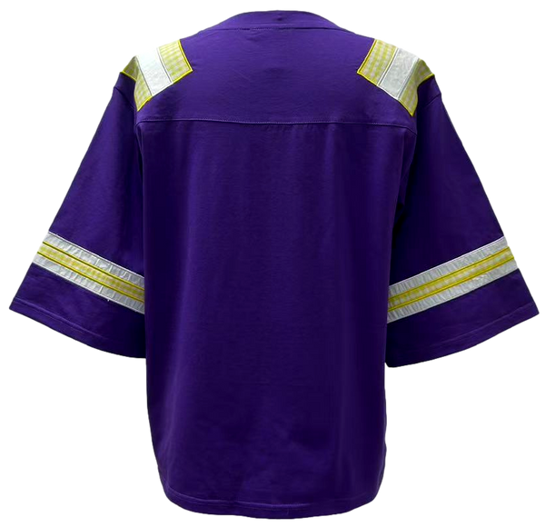 Licensed LSU Oversized Gingham Jersey Tee- (Women's)