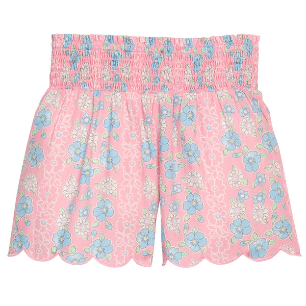 Shirred Shorts- Spring Marguerite Floral