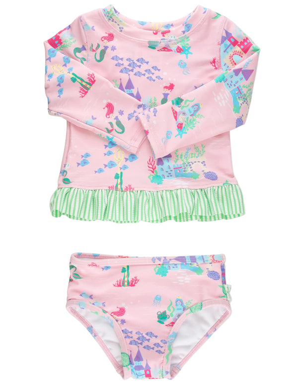 Rash Guard 2-Piece Swimsuit- Atlantis Mermaids