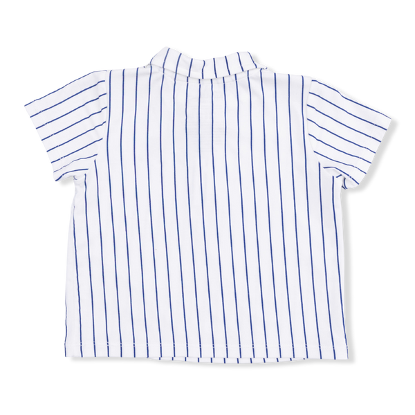 Baseball Stripe Polo Short Set