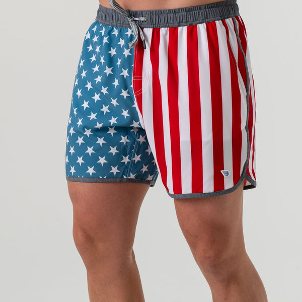 Swim Trunks- Throwback USA (Men's)