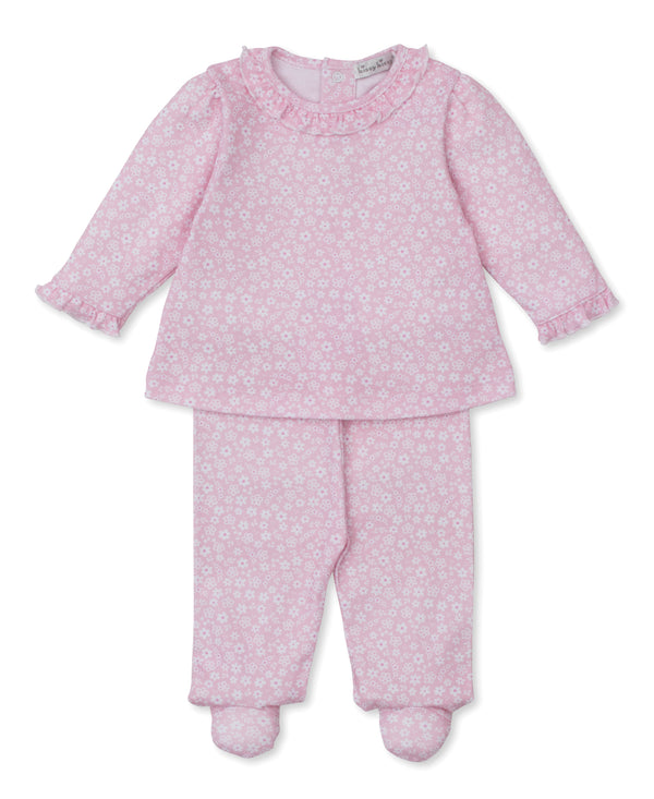 Fall in Bloom Footed Pant Set- Pink