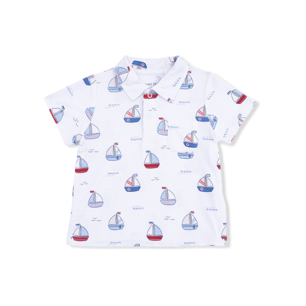 Bubbly Sailboats Polo Short Set