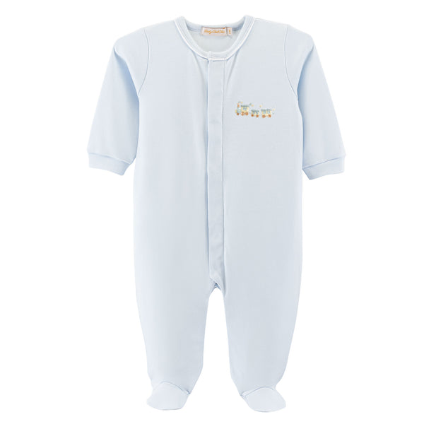 Little Train Embroidered Footie