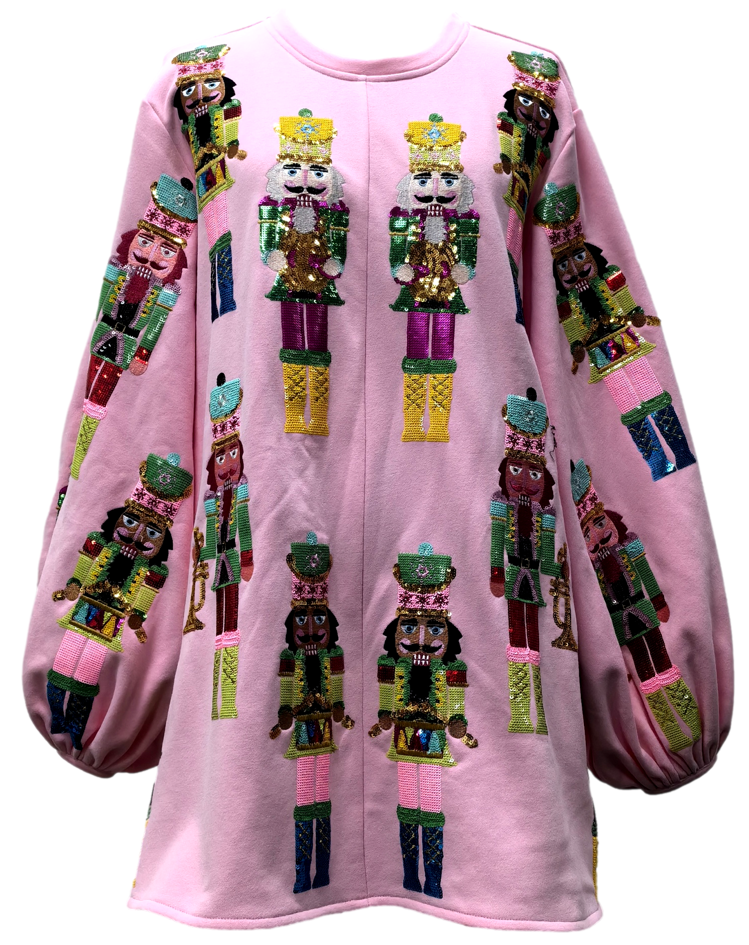 Light Pink Nutcracker Sweatshirt Dress- (Women's) Adult Small Light Pink Nutcracker Sweatshirt Dress- (Women's) Adult Small