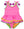 Neon Pink Crochet Peplum One Piece Swimsuit