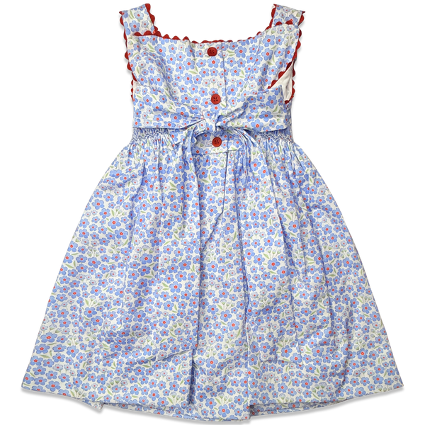 Izzie Dress- Red White & Bloom Floral