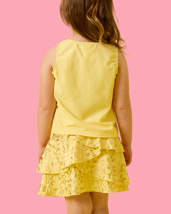 Active Princess Tiered Skort Set- Golden Princess