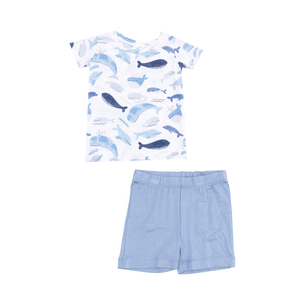 Blue Whales Loungewear Short Set